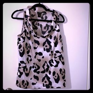Ann Taylor leopard print sleeveless shirt